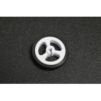 34mm Diameter 3mm D-Hple Small Rubber Wheel for N20 Motor