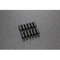 M3x10+6 Plastic Nylon Pillar ( Black )