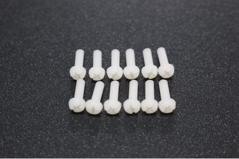 M3x10 Round Plastic Nylon Screw ( White )