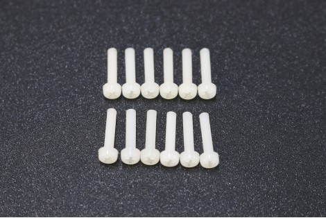 M3x15 Round Plastic Nylon Screw ( White )