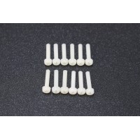 M3x15 Round Plastic Nylon Screw ( White )