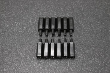 M3x15+6 Plastic Nylon Pillar ( Black )