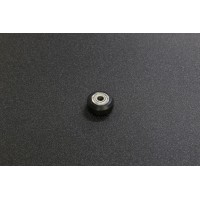 Plastic Wheel with Bearing Embedded Groove Ball Bearings ( ID 5mm, OD 24mm, H 11mm, with 625 Bearing, Black Nylon )