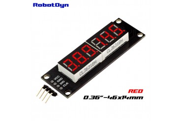 6-Digit LED Display Tube, 7-segments,74HC595 (Red)