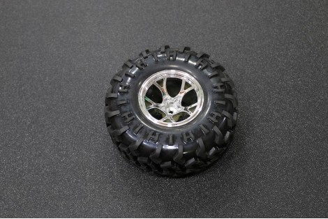 130mm Traxxas HSP Tamiya Robot Tire ( Silver )