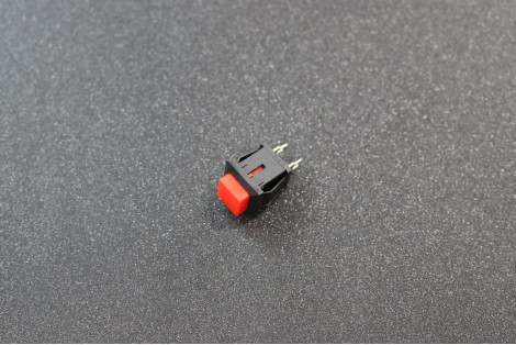 DS430 11mm Red Square Button for Panel Mount